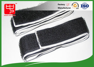 Crochet de ménage et bande auto-adhésifs de boucle, couleur collante durable de noir de bande