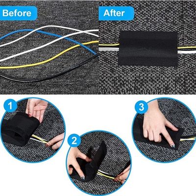 Serre-câbles pour sol, cache-câbles, cordons, protecteur de câbles, gestion des câbles, uniquement pour moquette de bureaux commerciaux