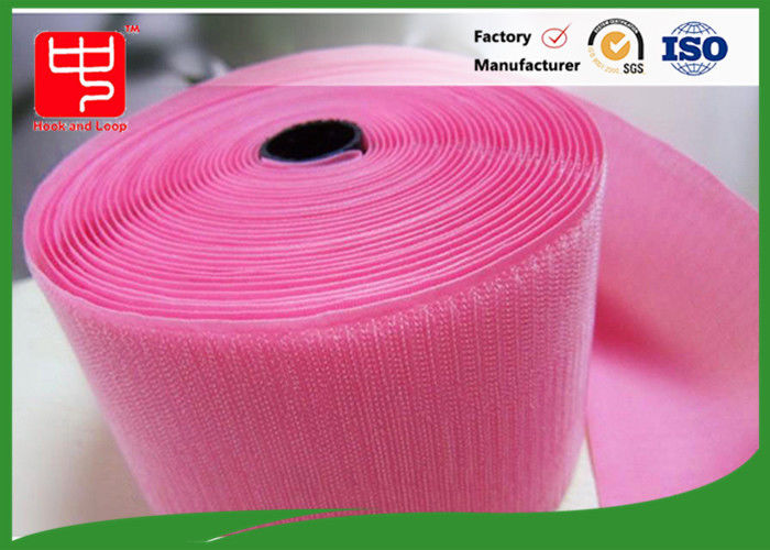 Nylon large de crochet de couleur faite sur commande et de bande 100% d'attache de boucle rose-clair