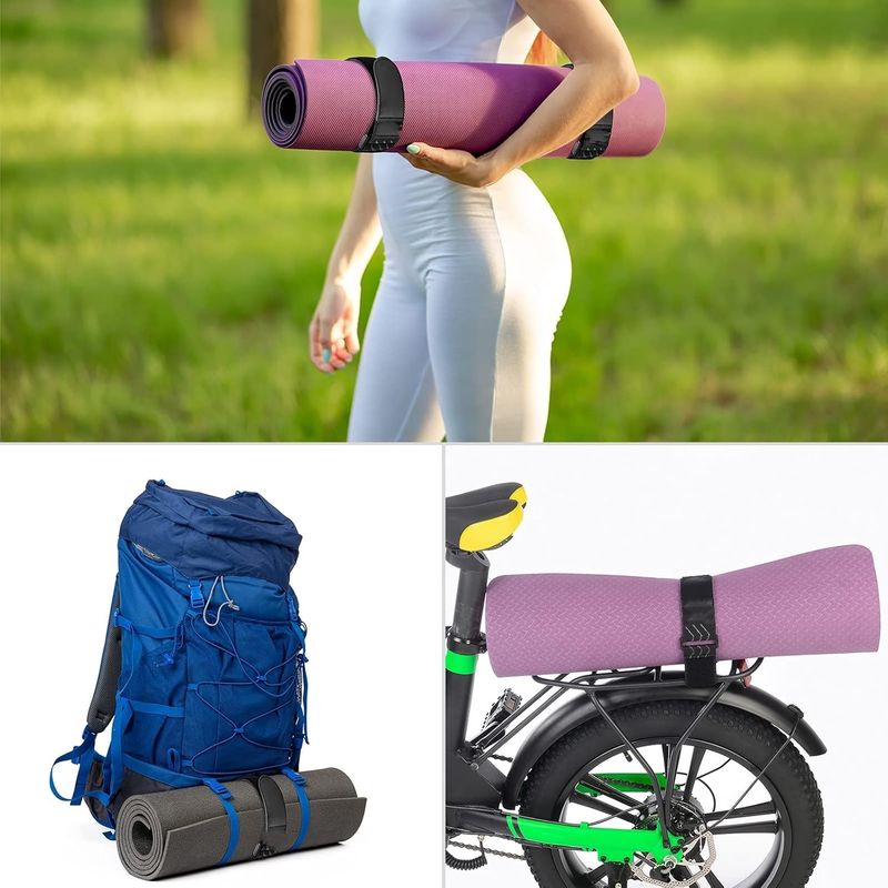 Des bandes de raccordement à crochets et boucles polyvalentes pour tuyaux, câbles, vélos, bagages, camping, tapis de yoga